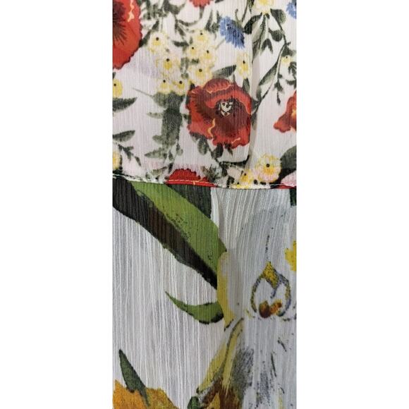 4069) Figueroa & Flower Semi Sheer Colorful Button Down 3/4 Sleeve blouse Sz 2X - Picture 7 of 10